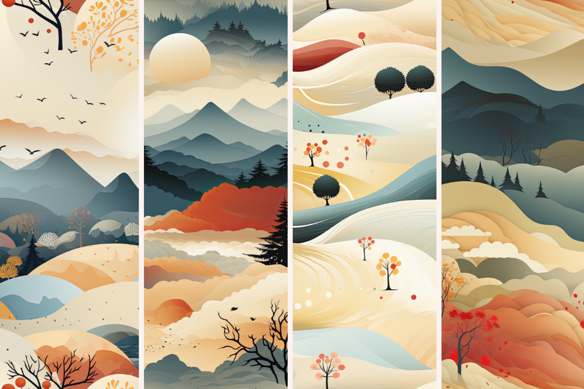 Mountain Motifs Seamless Patterns, a Pattern Graphic by PrintHaven Designs (Photo 6 of 12)