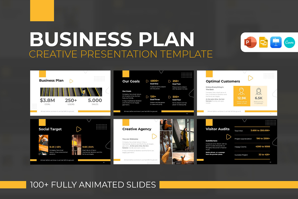 Business Plan -Presentation Template, a Presentation Template by MNML Agency (Photo 1 of 34)