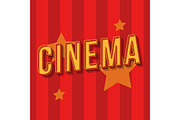 Cinema vintage 3d lettering | Templates & Themes ~ Creative Market