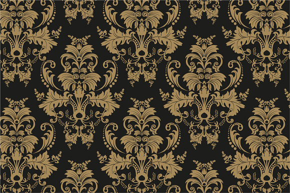 Seamless Damask pattern preview 5