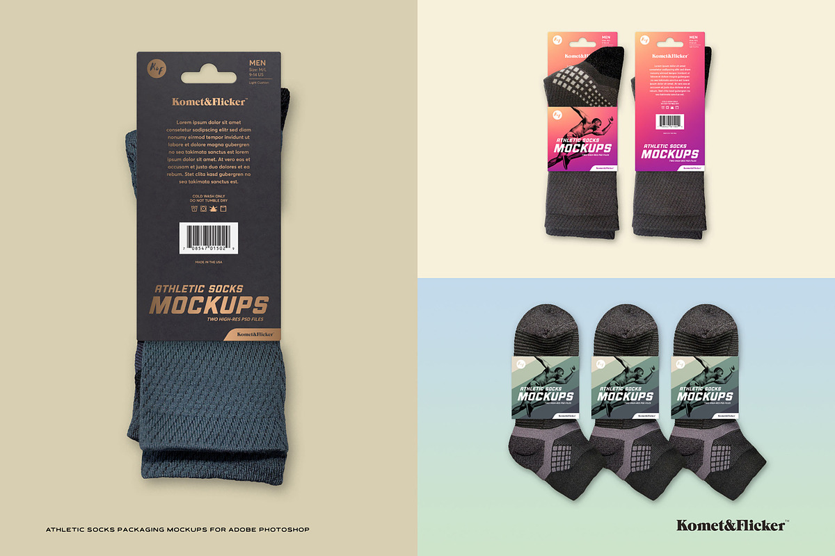 Athletic Socks Packaging Mockup, a Shirt Mockup by Komet & Flicker (Photo 5 of 9)