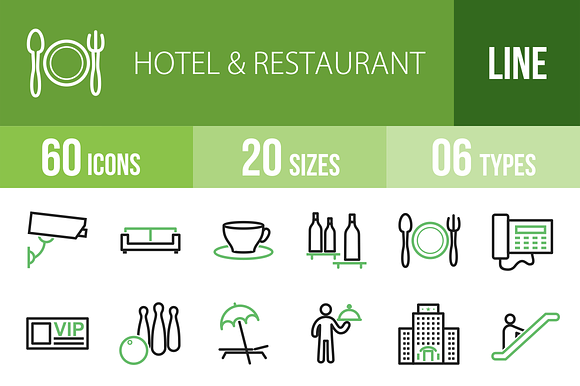 60 Hotel Restaurant Green Black