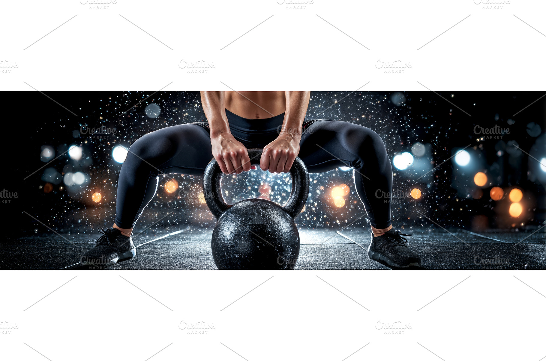 A woman is lifting a kettlebell, a, a Person Photo by ZinetroN