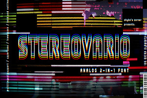STEREOVARIO | 2-in-1 Font + Extras, a Sans Serif Font by Ckybe's Corner