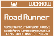 Road Runner font, a Sans Serif Font by weknow (Thumbnail 1 of 8)