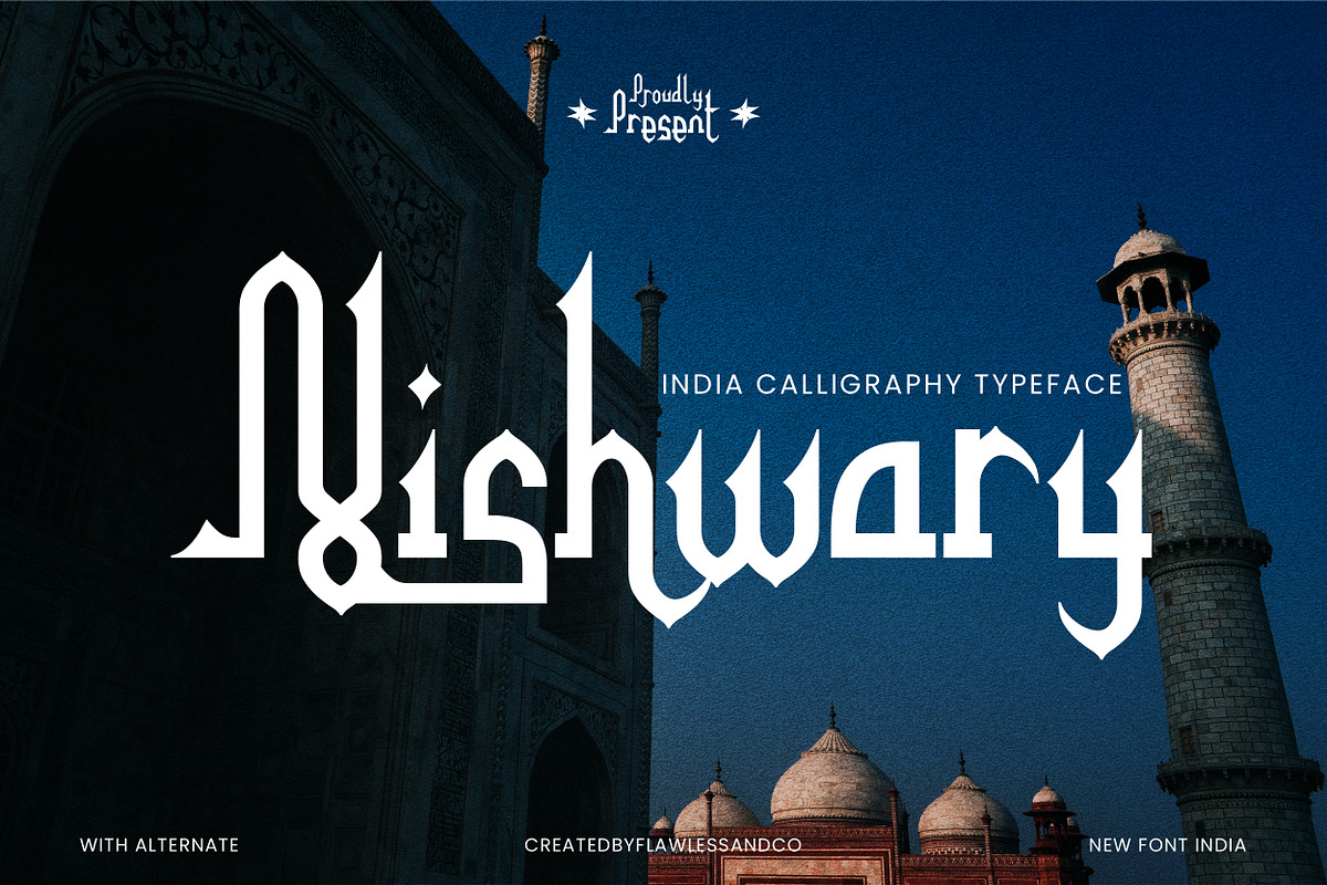 Nishwary - India Font, a Font by Flawless And Co (Photo 1 of 10)