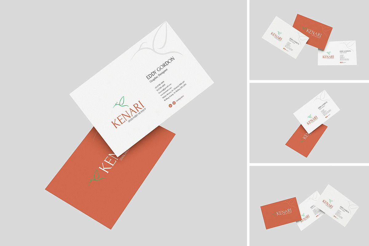 Realistic Business Card Mockup PSD, an Advertising Mockup by MA-KING_ART (Photo 1 of 5)