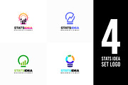 Set of Idea Stats Logo designs, a Branding & Logo Template by Lucky Creative (Thumbnail 1 of 5)