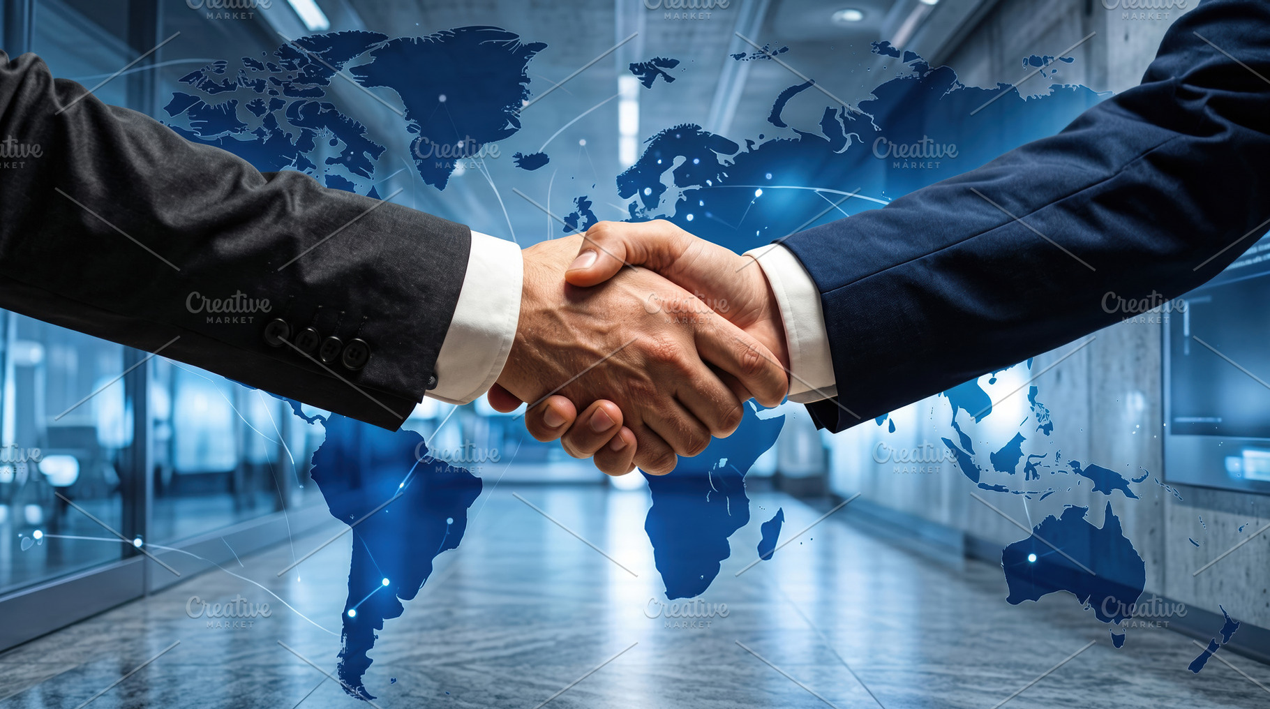 Global Business Partnership Handshake, a Business Photo by Davizro's Market