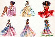 Elegant African American Girls, an Illustration by DreamCafeArt (Thumbnail 5 of 7)