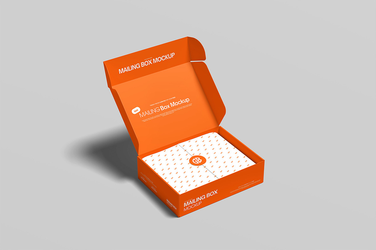 Mailing Box Packaging Mockup, a Packaging Mockup by graphicsecond (Photo 2 of 6)