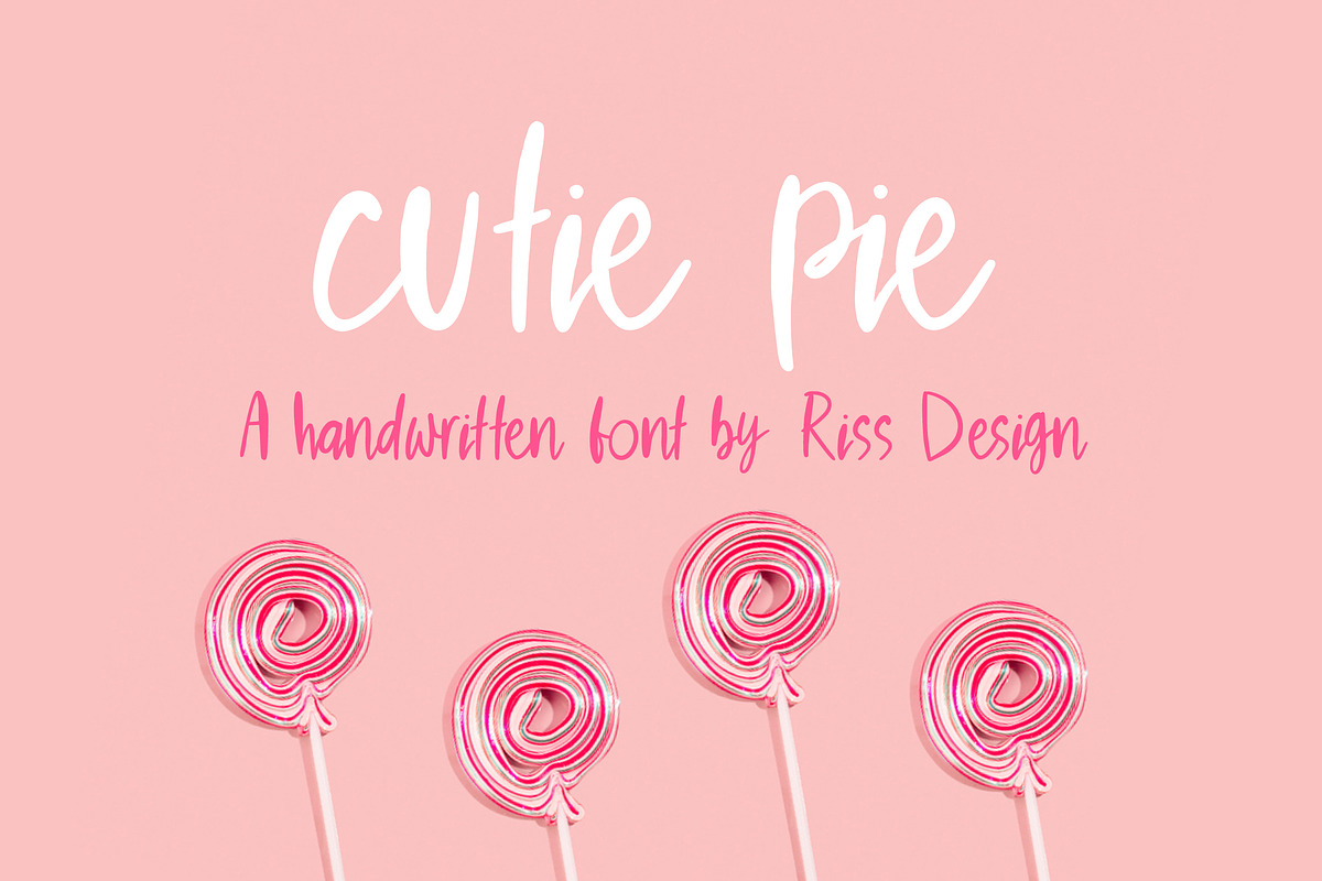 RD Cutie Pie - Handwritten Font, a Sans Serif Font by RissDesign (Photo 1 of 4)