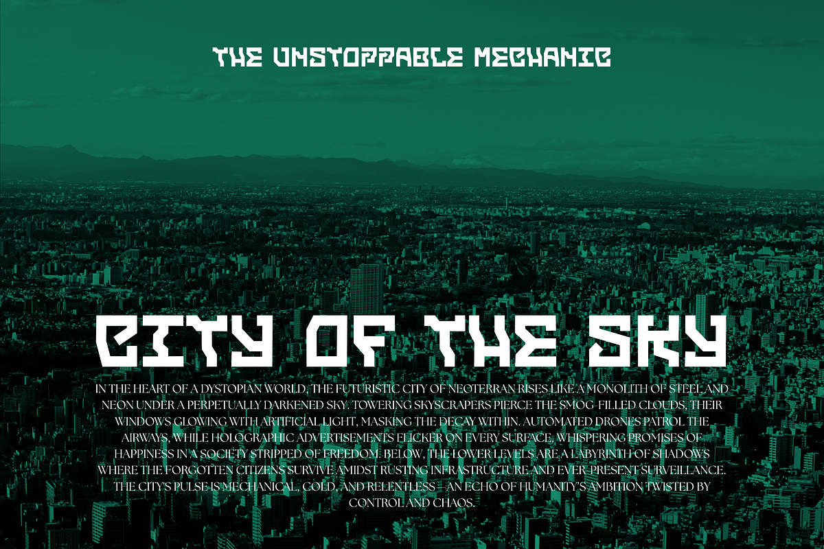 Reybox – Futuristic Stylish Display, a Sans Serif Font by Dm Studio (Photo 7 of 11)