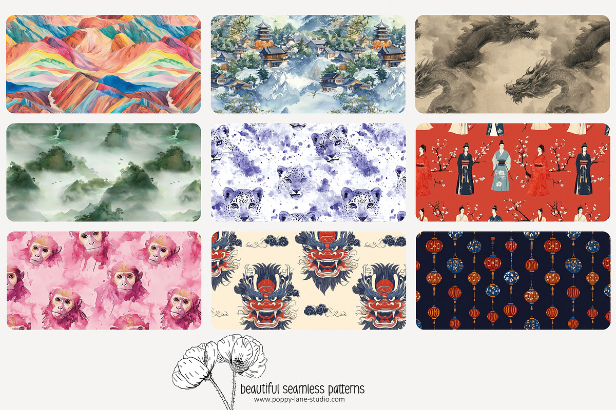 70 China seamless pattern, a Pattern Graphic by Poppy Lane Studio (Photo 2 of 10)