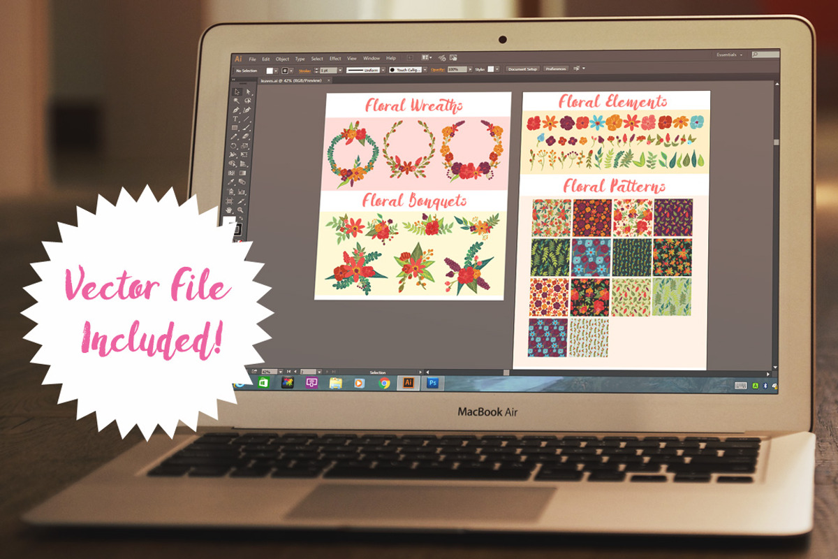 Floral Elements, Bundles, & Patterns, a Pattern Graphic by JM_Graphics (Photo 5 of 5)