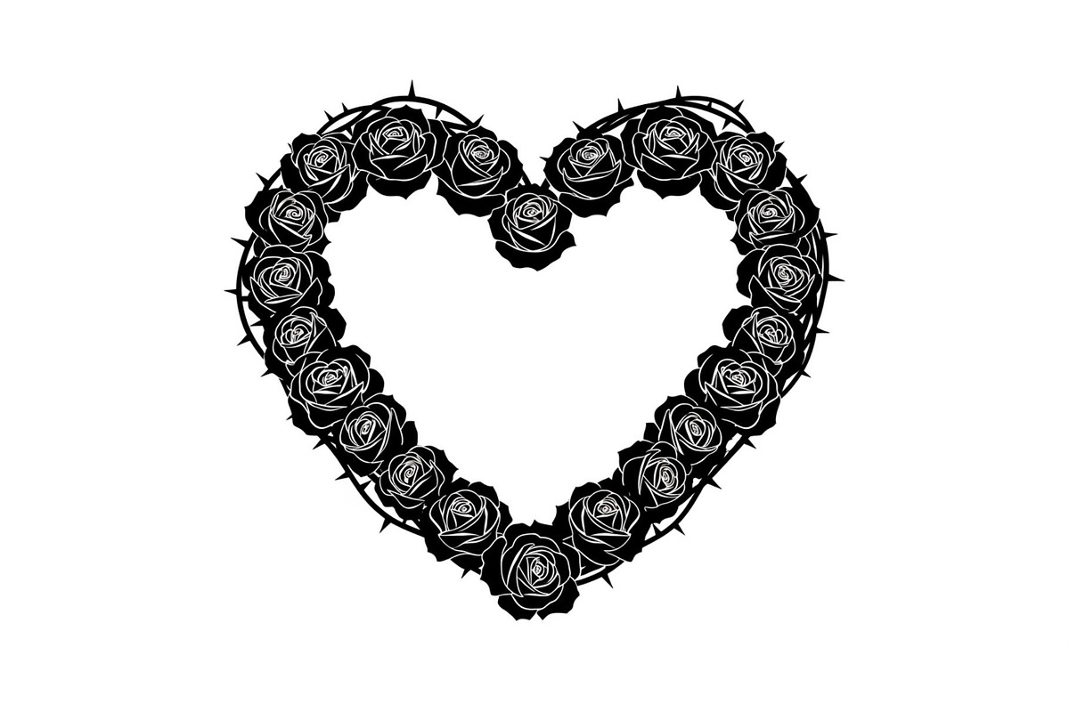 Floral Heart Wreath SVG Bundle, an Illustration by Gaye Art (Photo 7 of 31)