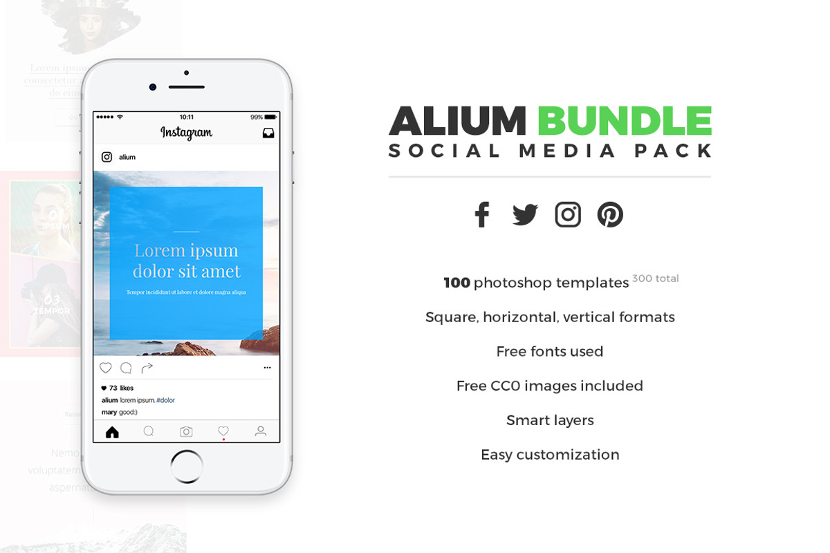 ALIUM BUNDLE | Social Media Pack, a Social Media Template by laaqiq (Photo 2 of 7)