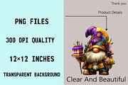 Watercolor Mardi Gras Gnomes Clipart, an Illustration by SVGArt (Thumbnail 5 of 7)