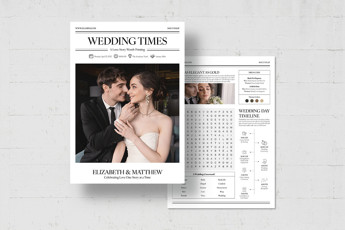 Wedding Newspaper Flyer Template, a Flyer Template by BrandPacks (Photo 4 of 5)