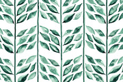 Botanical herringbone in emerald, a Pattern Graphic by Anya-D (Thumbnail 2 of 5)