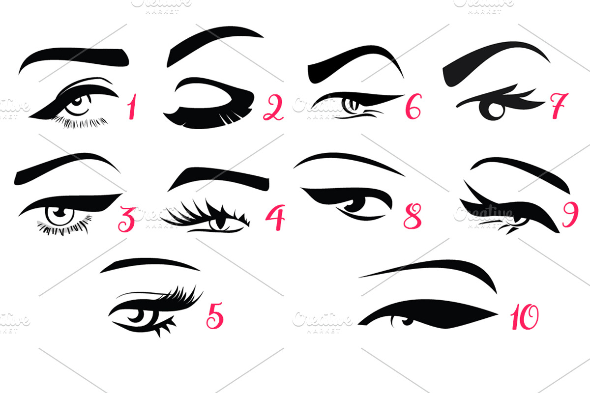 Eyeliner and Mascara Eye Vector, an Illustration by esylvia (Photo 2 of 3)