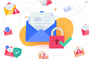Email message security digital tech, a Technology Illustration by vladwel (Thumbnail 1 of 5)