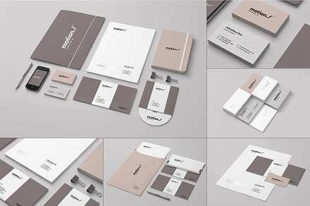 Motion Branding Print Pack Mockup, an Advertising Mockup by zippypixelstudio