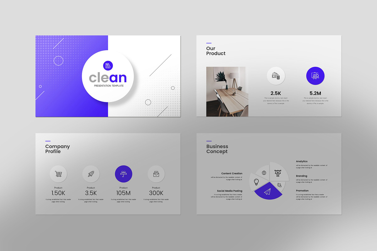 Clean Presentation Template, a Presentation Template by evgenystudio