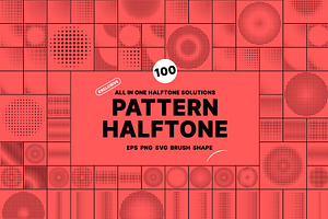 100 Halftone Brush Shape Design, an Action Add-On by Photoshop Action