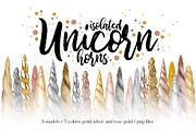 Isolated unicorn horns clipart, an Object Graphic by The Graphic Parade (Thumbnail 1 of 4)