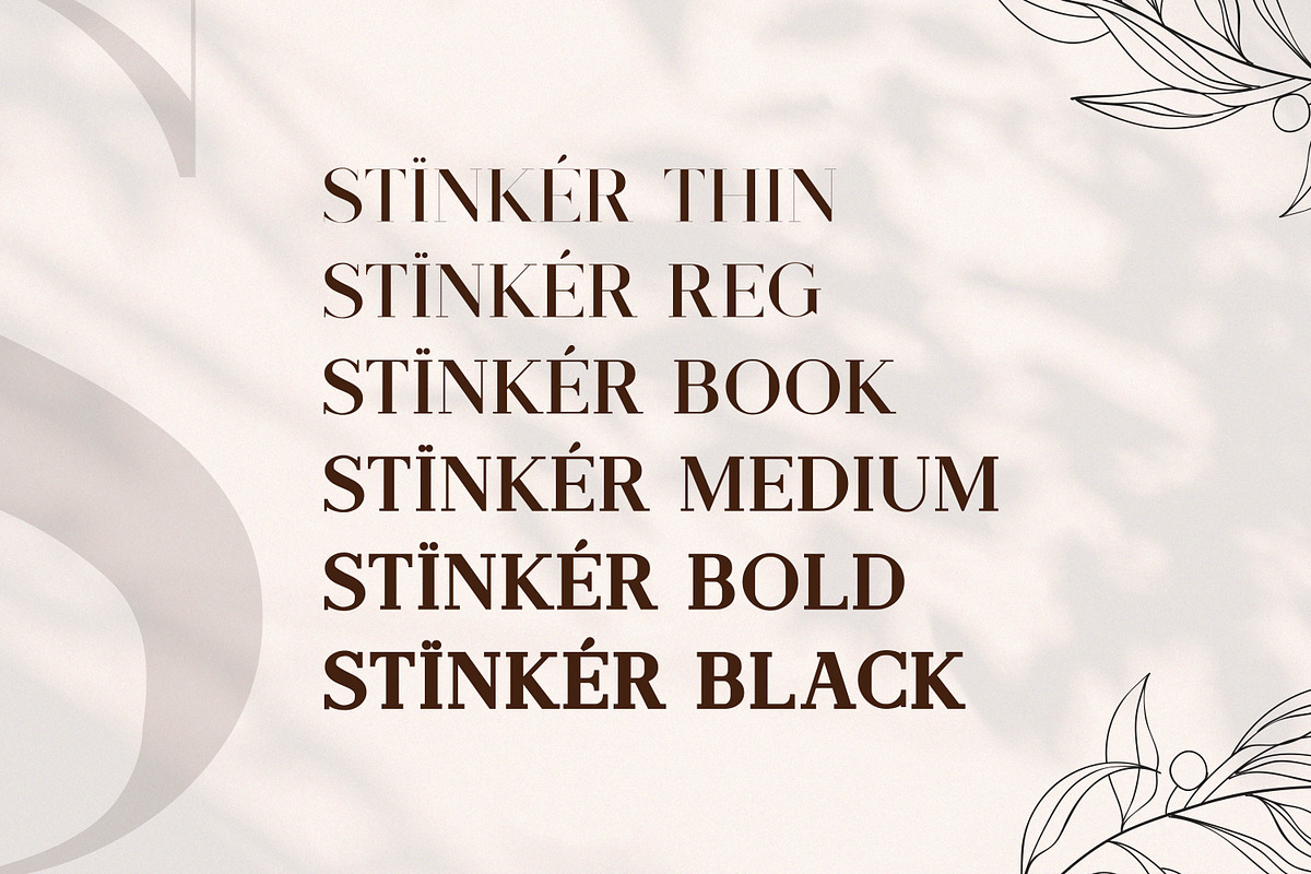 Stinker - Modern Serif Family, a Serif Font by Mokatype Studio (Photo 9 of 11)