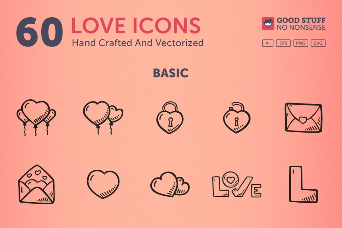 Valientine's Day - Hand Drawn Icons preview 2
