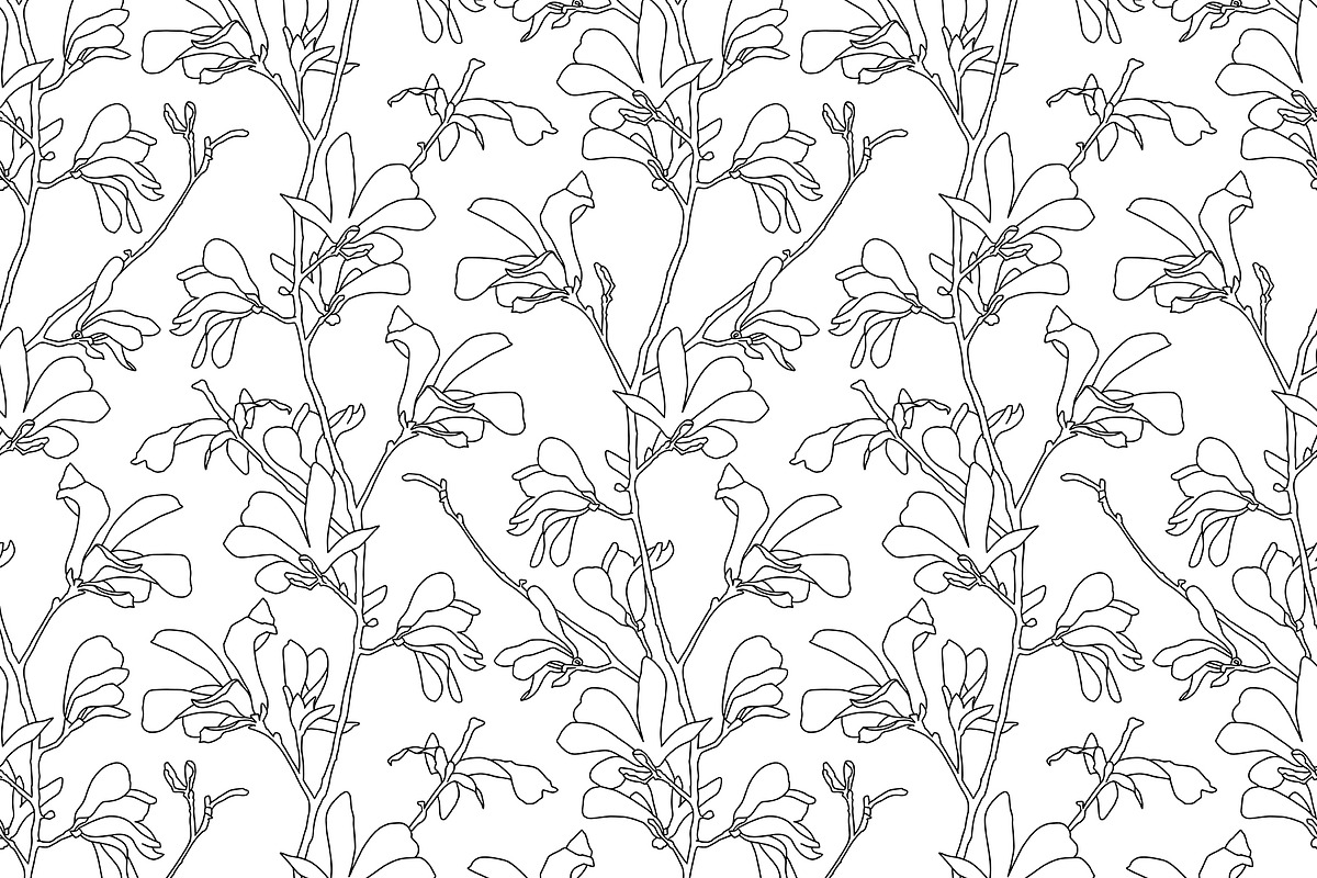 Magnolia flowers blooming set, a Pattern Graphic by Krolja (Photo 8 of 9)