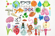 Watercolor Biology Clipart Biologist, an Object Graphic by Paulaparaula (Thumbnail 2 of 3)