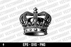 Illustration of king crown, an Illustration by Vectorhight