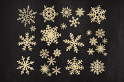 Snowflakes - gold christmas clipart, a Graphic by DigitalCloud (Thumbnail 3 of 3)