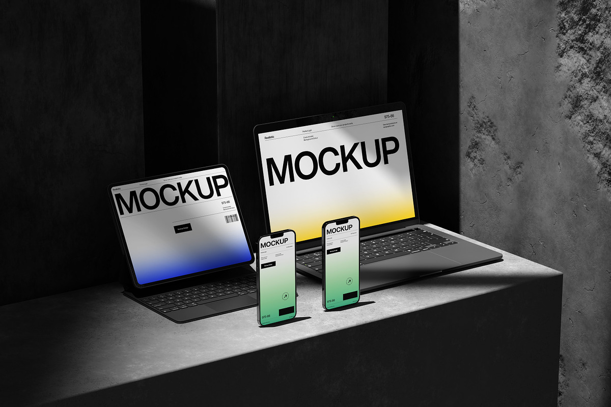10 PSD Dark Multi Device Mockup Set, a Mac Mockup by East Gallery (Photo 5 of 10)