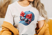 4th of July Bow Sublimation Clipart, an Illustration by SVGArt (Thumbnail 4 of 8)