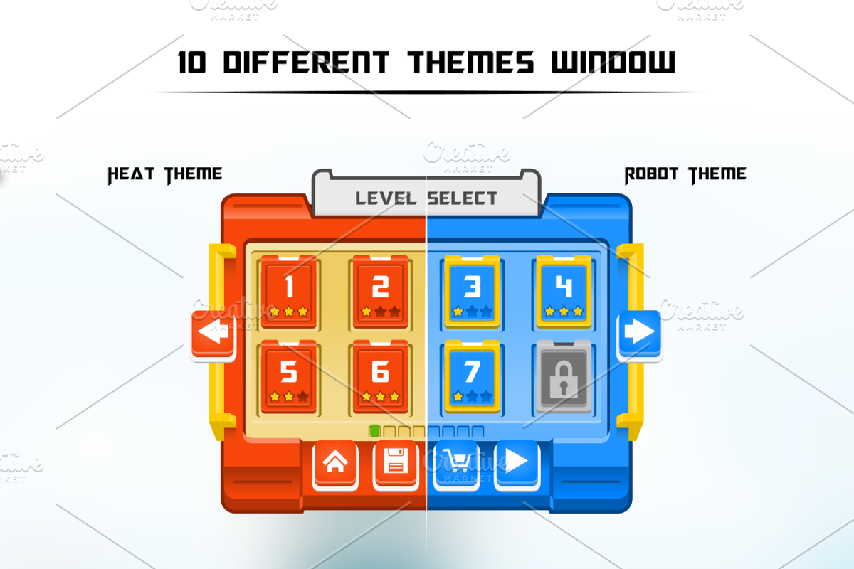 Mechatoon Game UI Art Pack, a Graphic by ridjam (Photo 2 of 5)
