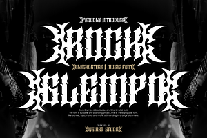 Rock Glempo - Music Font, a Blackletter Font by Iqsiart Studio