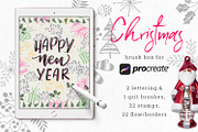 Christmas Brush Box for Procreate, a Brush Add-On by Gray Cat Graphics (Thumbnail 1 of 7)
