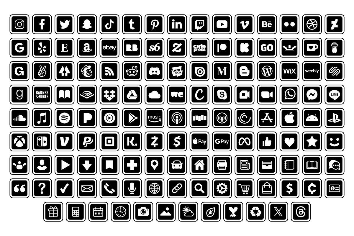 Rounded Square Outer Border Icons, an Icon by Running With Foxes (Photo 3 of 8)