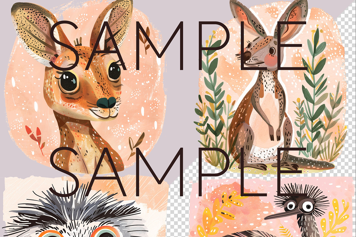 Cute Australian Animal Clipart PNG, an Animal Illustration by Pawcasso's Portraits (Photo 7 of 7)