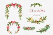 Christmas Watercolor collection, an Animal Illustration by Elena Medvedeva (Thumbnail 7 of 15)