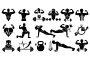 Ultimate Fitness Gym Vector Bundle, an Illustration by Creativeshirt (Thumbnail 18 of 51)