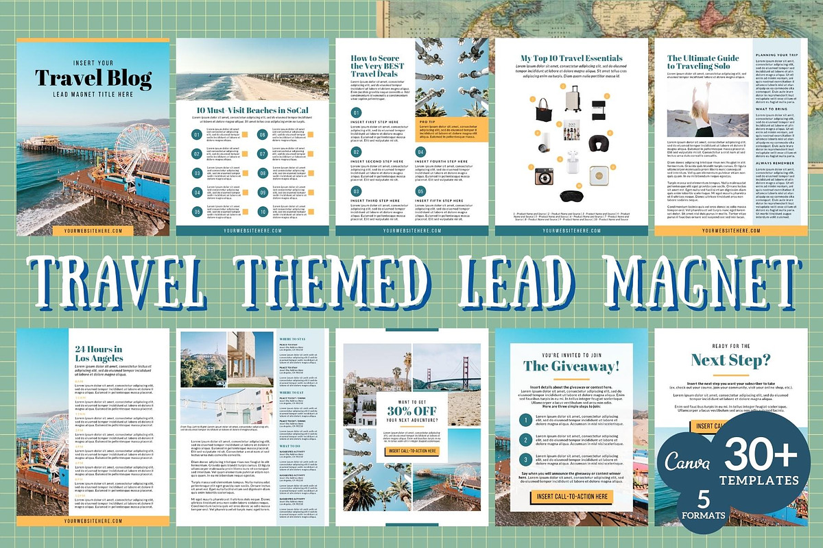 Travel Lead Magnet Template, a Magazine Template by ProductiveandFree (Photo 1 of 10)