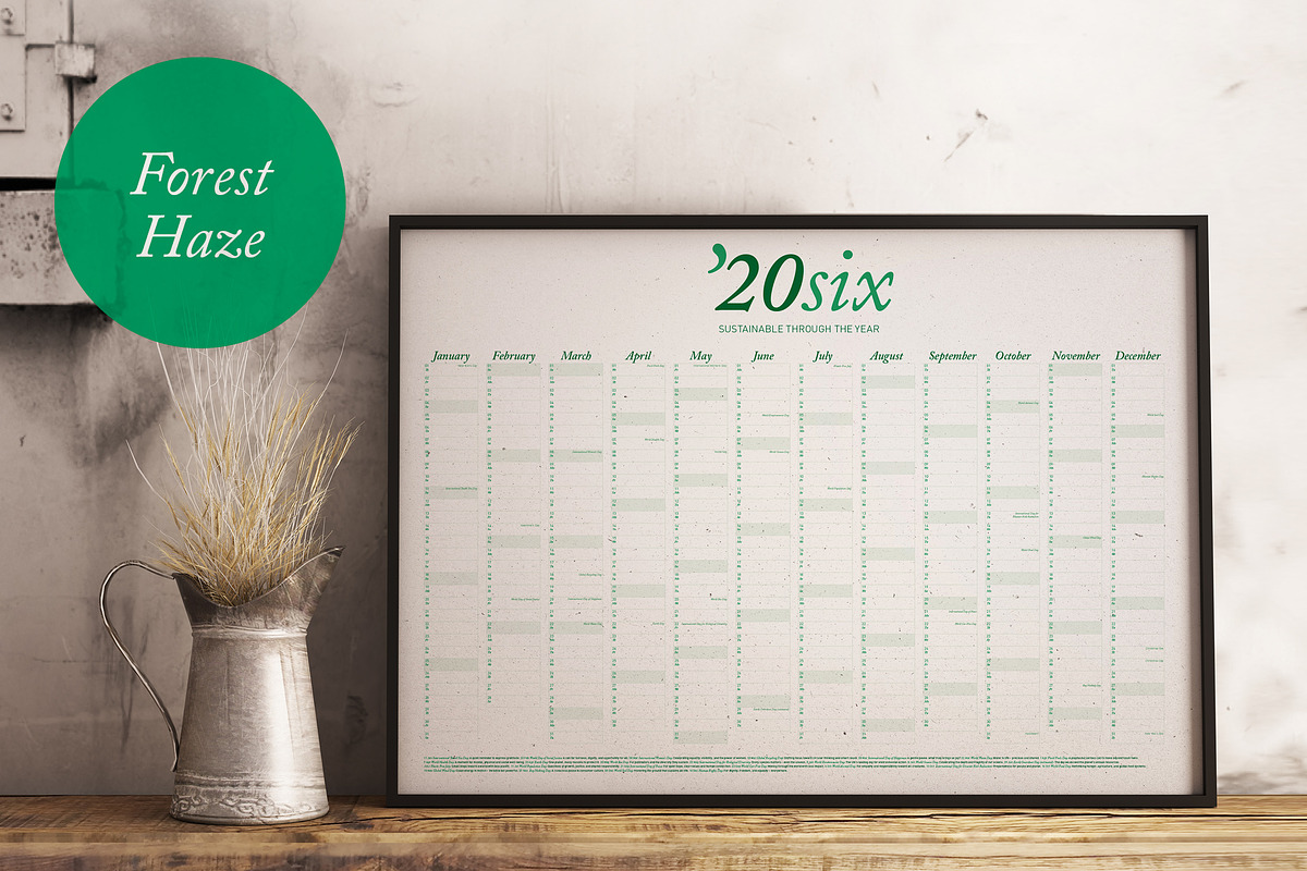 2026 Eco Wall Calendar Template preview 5