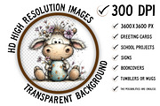 Whimsical Easter Cow Clipart Png, an Illustration by Craft Nest (Thumbnail 3 of 9)