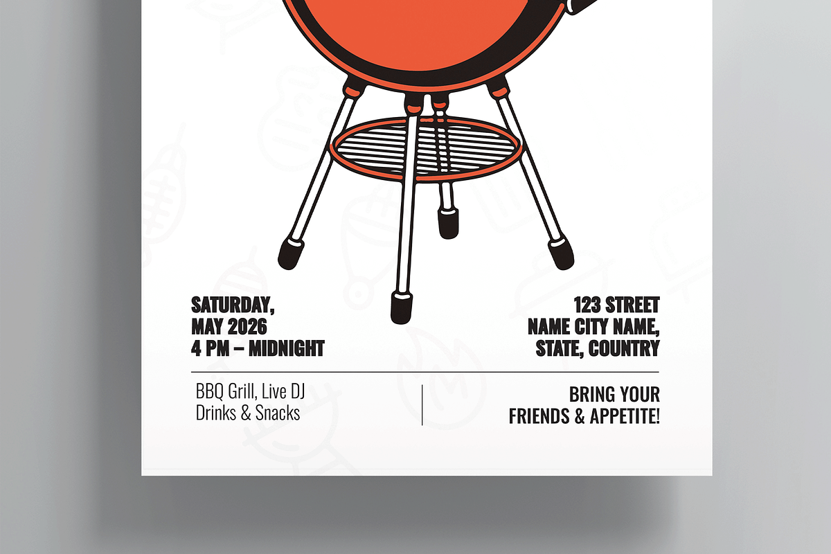 Cookout Flyer Creative Layout, a Flyer Template by MightyDesign (Photo 3 of 8)