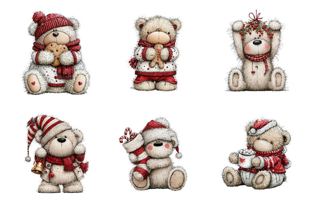 Whimsical Christmas Teddy Bear Png, a Transportation Illustration by SinaCreation (Photo 2 of 9)
